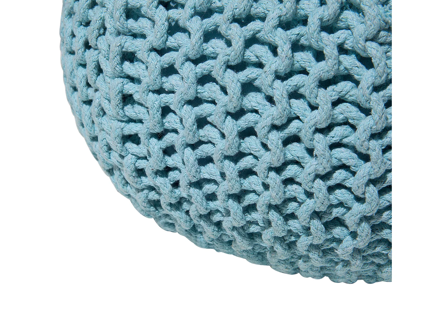 Pouf CONRAD Coton Bleu clair