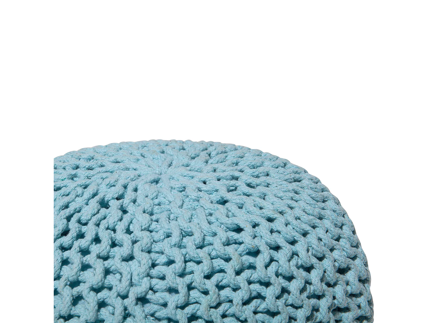 Pouf CONRAD Coton Bleu clair