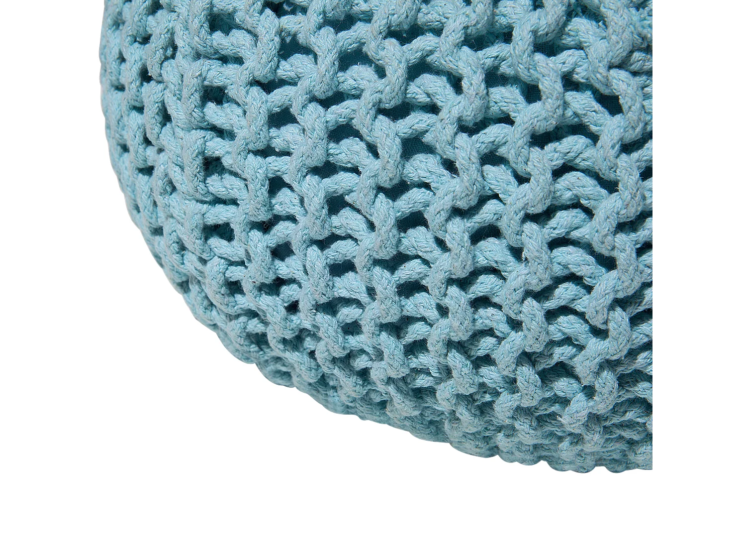 Pouf CONRAD Coton Bleu clair
