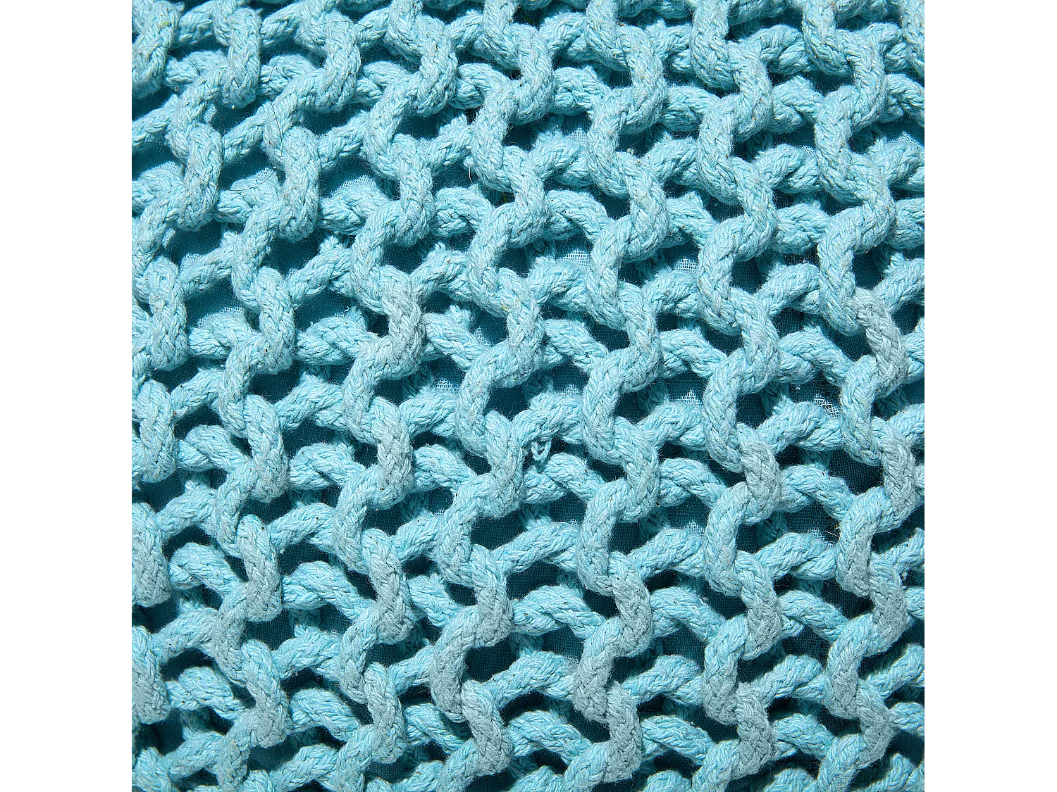 Pouf CONRAD Coton Bleu clair