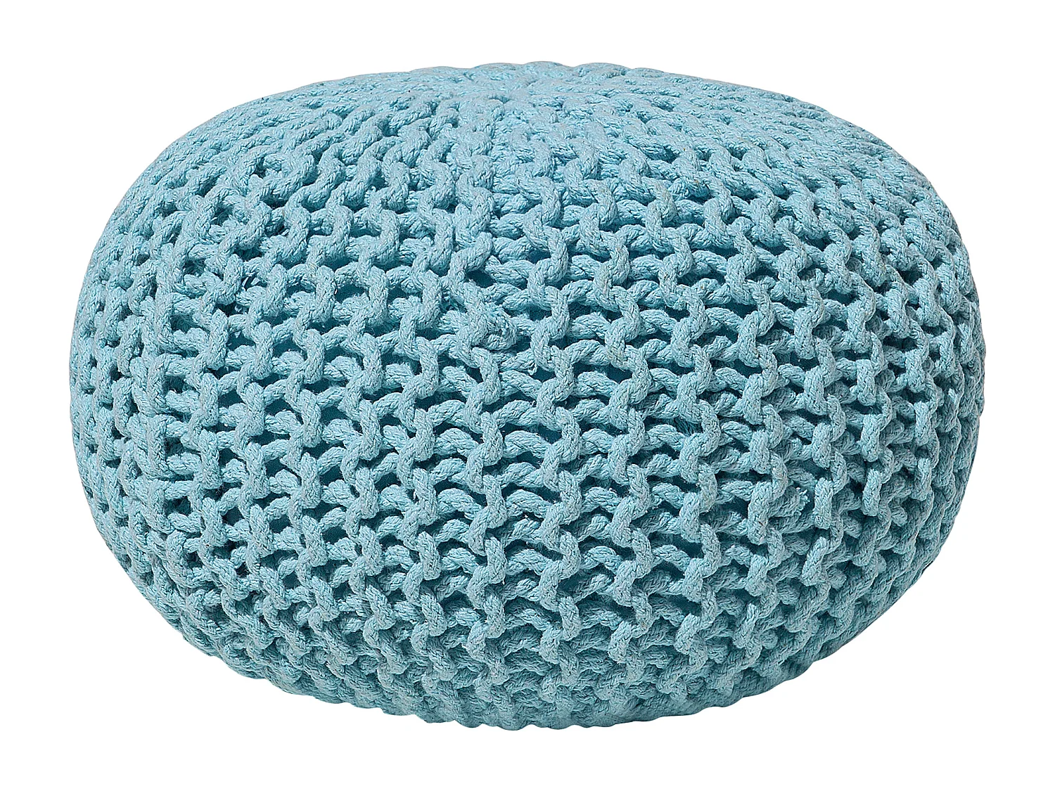 Pouf CONRAD Coton Bleu clair