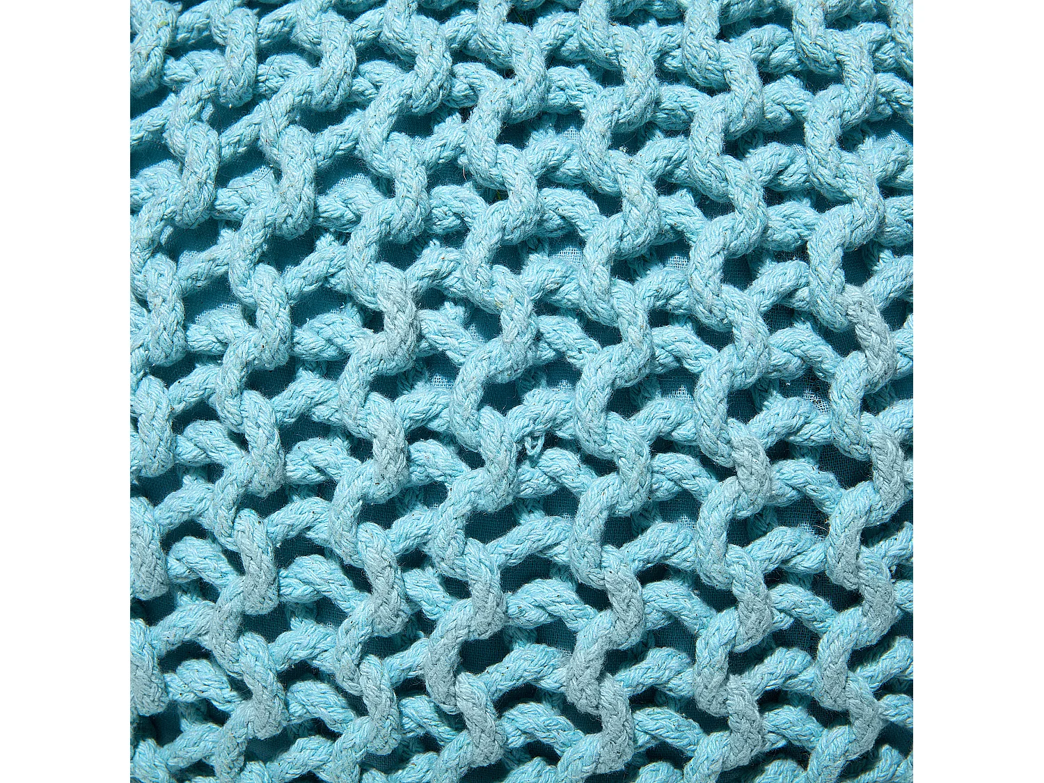 Pouf CONRAD Coton Bleu clair