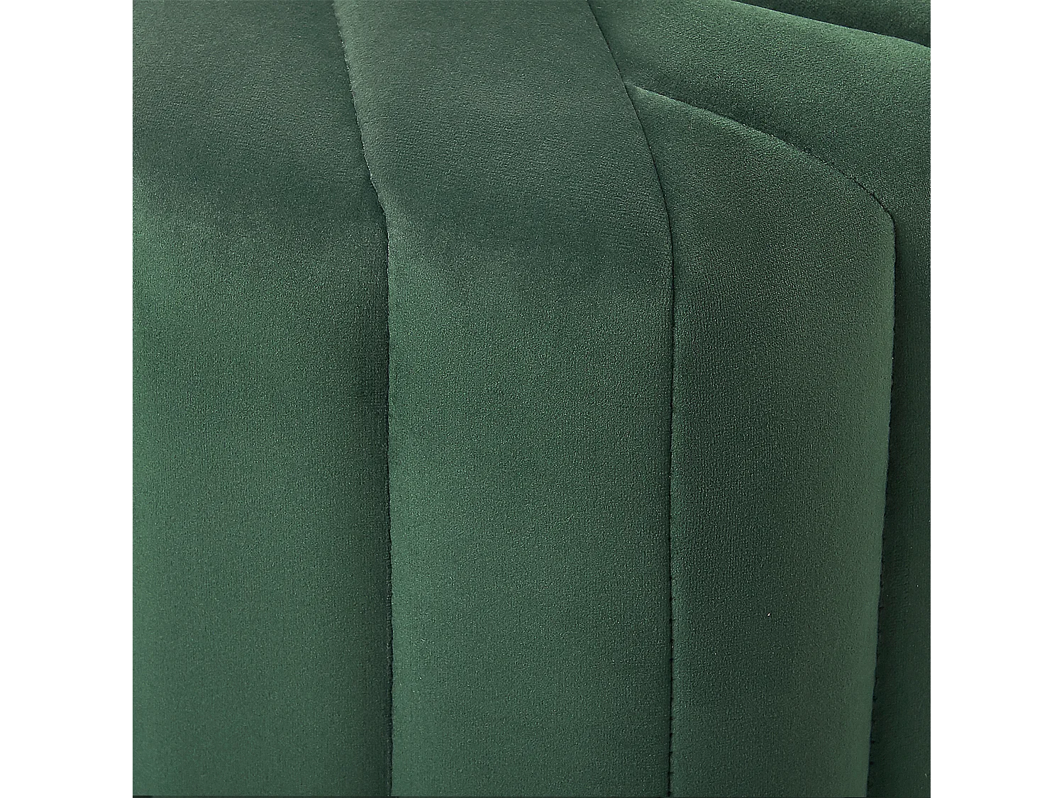 Pouf MURIETTA Samtstoff Dunkelgrün 53 cm 48 cm 29 cm