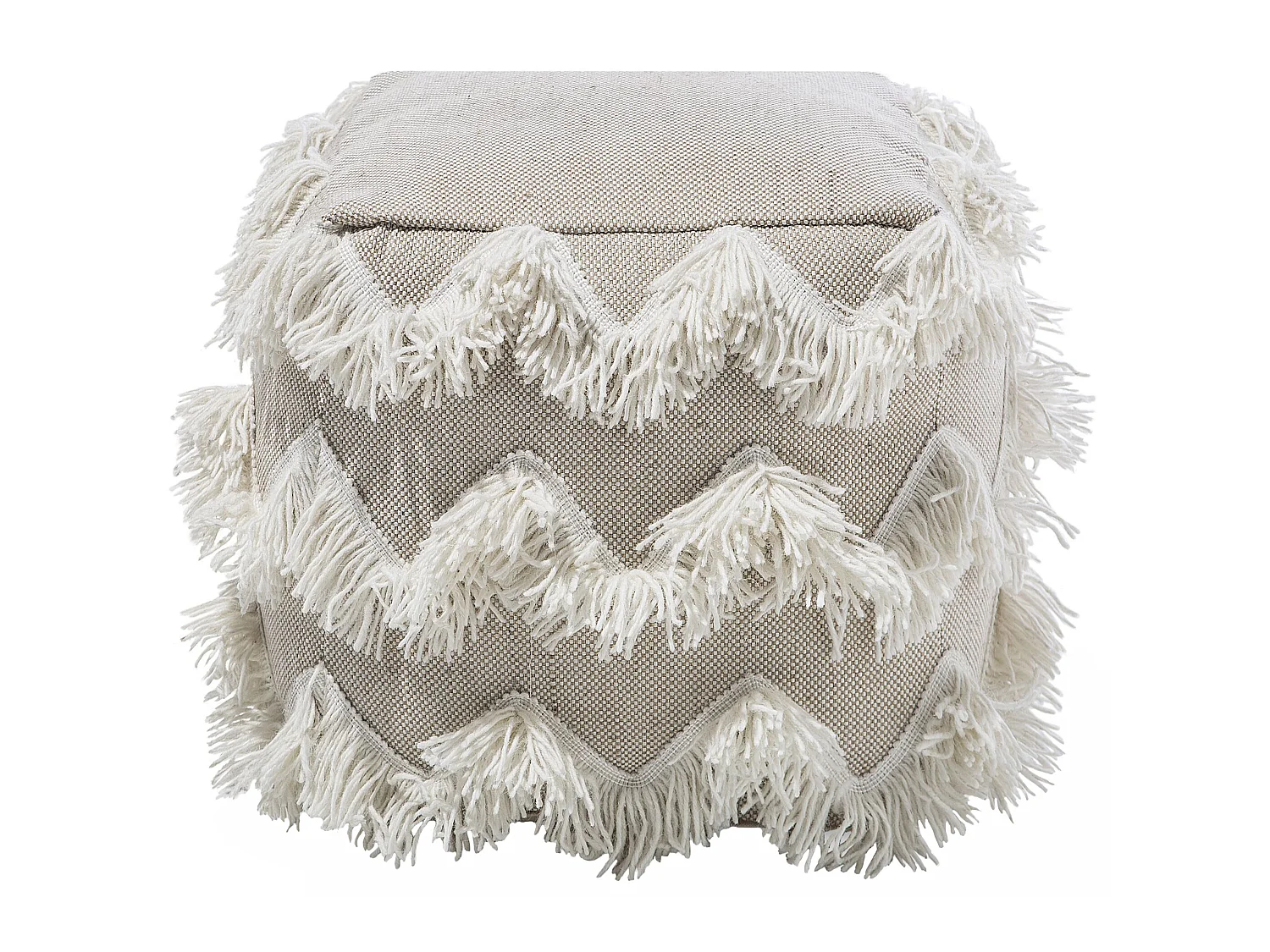 Poef NASHIK Beige 45 cm 44 cm 44 cm