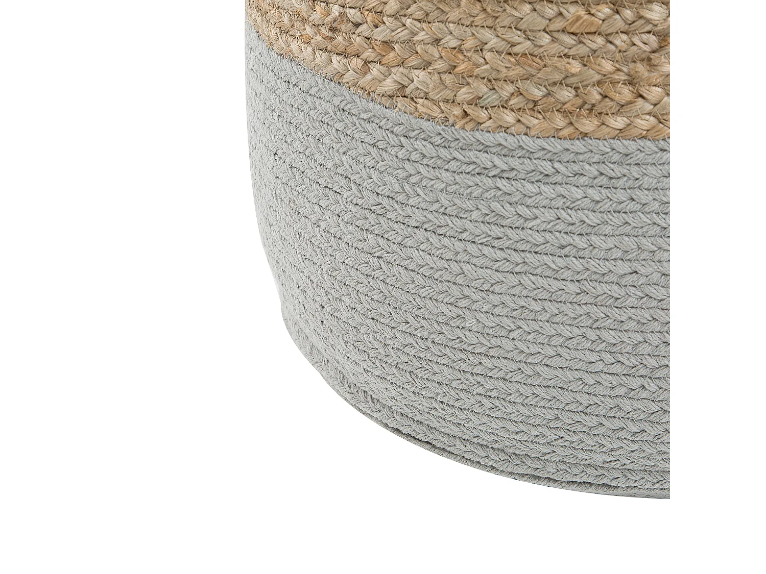 Puf DALAMA Juta Jasnoszary 46 cm 46 cm 48 cm