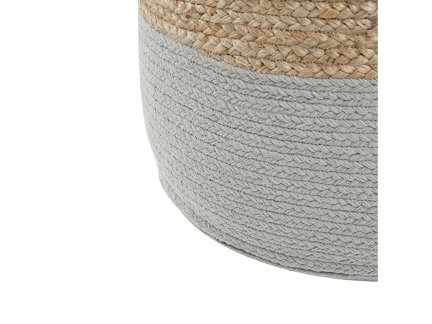 Pufe DALAMA Juta Cinzento claro 46 cm 46 cm 48 cm