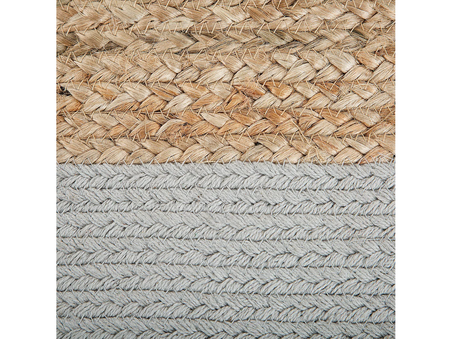 Pufe DALAMA Juta Cinzento claro 46 cm 46 cm 48 cm