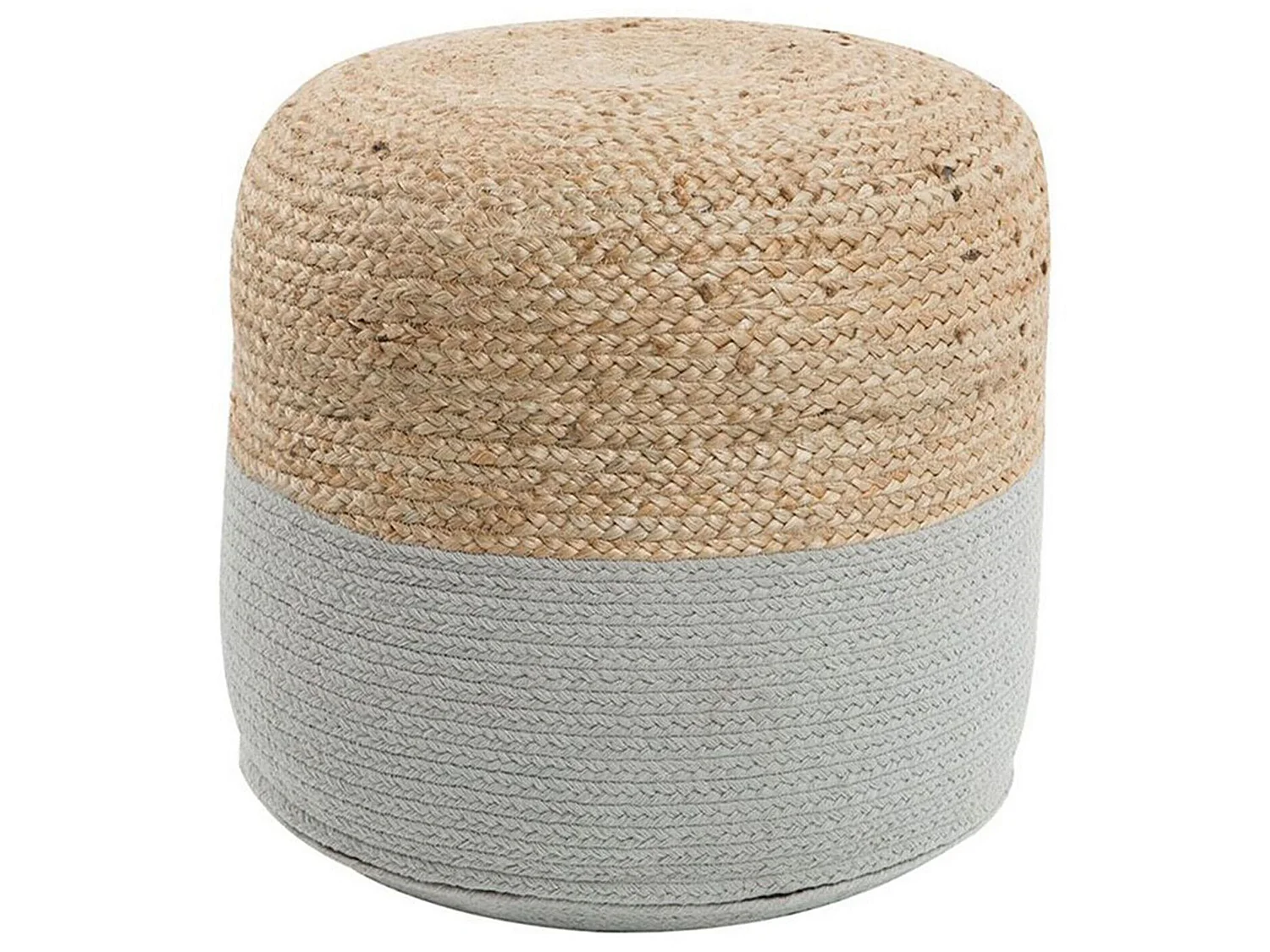 Pouf DALAMA Iuta Grigio chiaro 46 cm 46 cm 48 cm