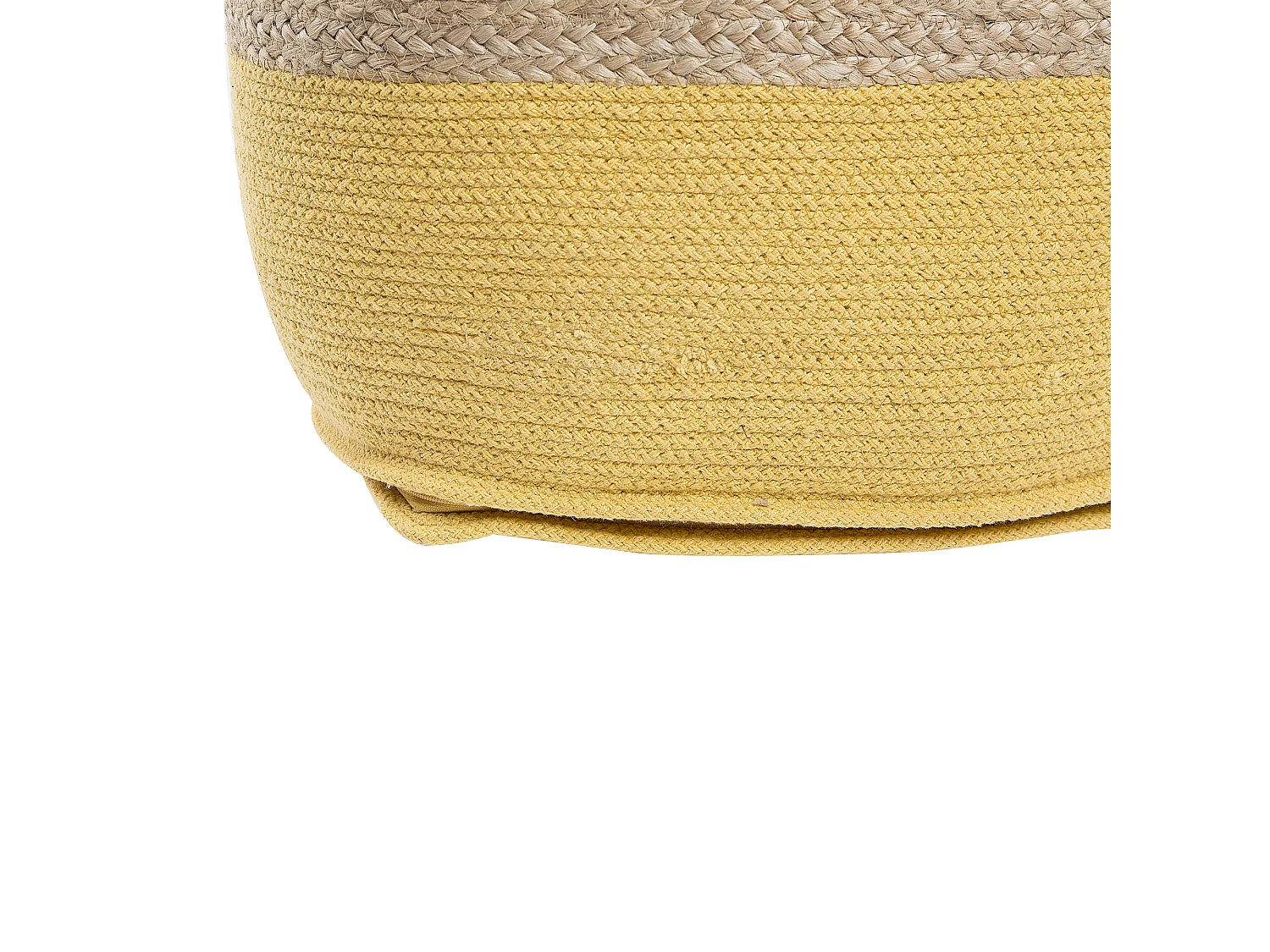 Poef KIRAMA Jute Geel 44 cm 44 cm 44 cm