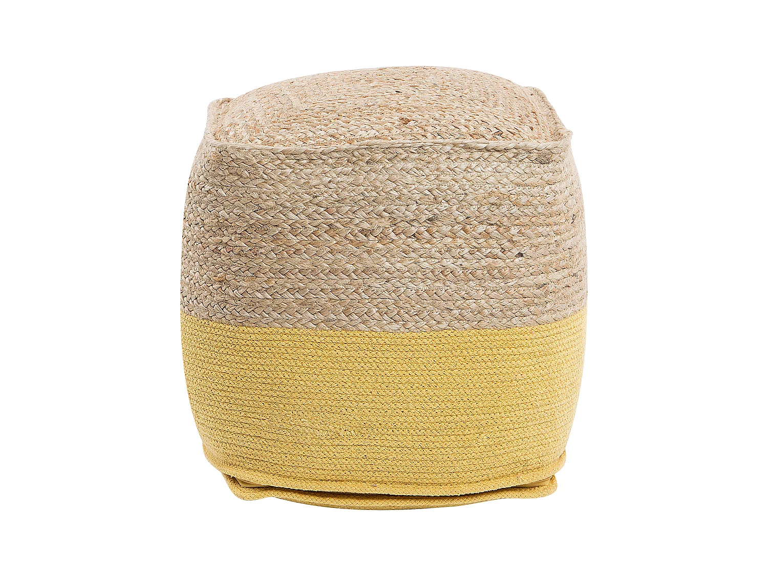 Poef KIRAMA Jute Geel 44 cm 44 cm 44 cm