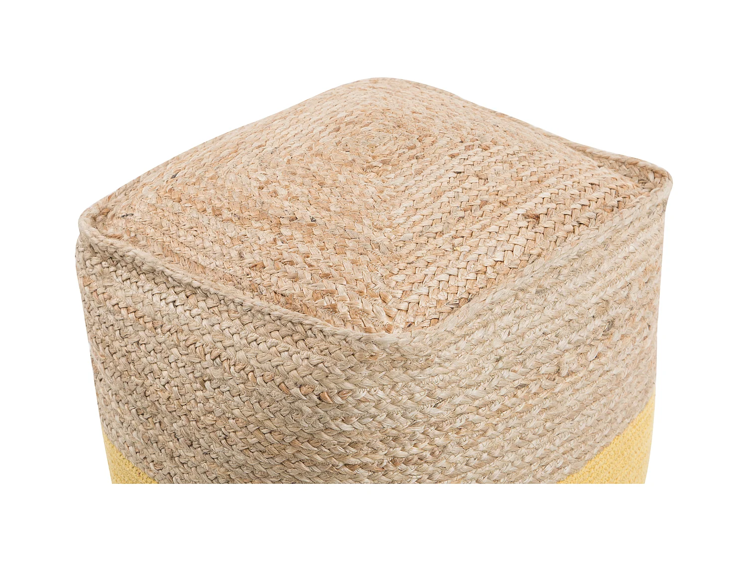 Poef KIRAMA Jute Geel 44 cm 44 cm 44 cm