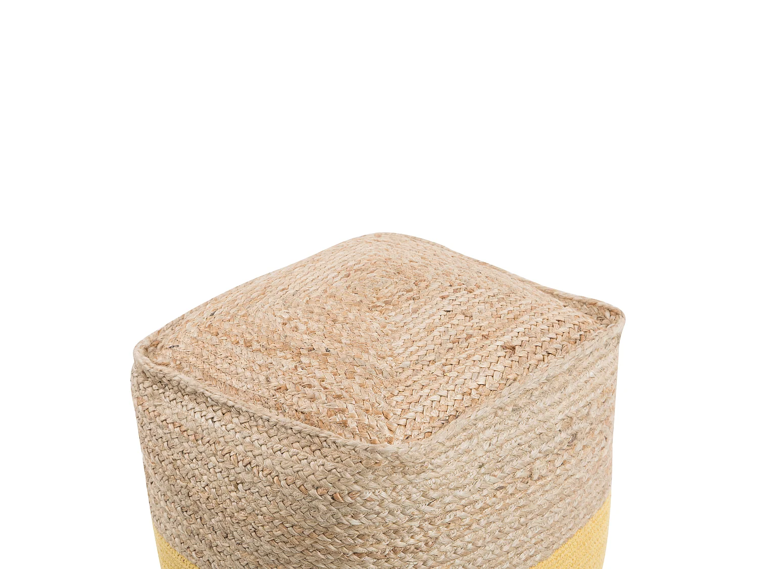Pouf KIRAMA Jute Jaune 44 cm 44 cm 44 cm