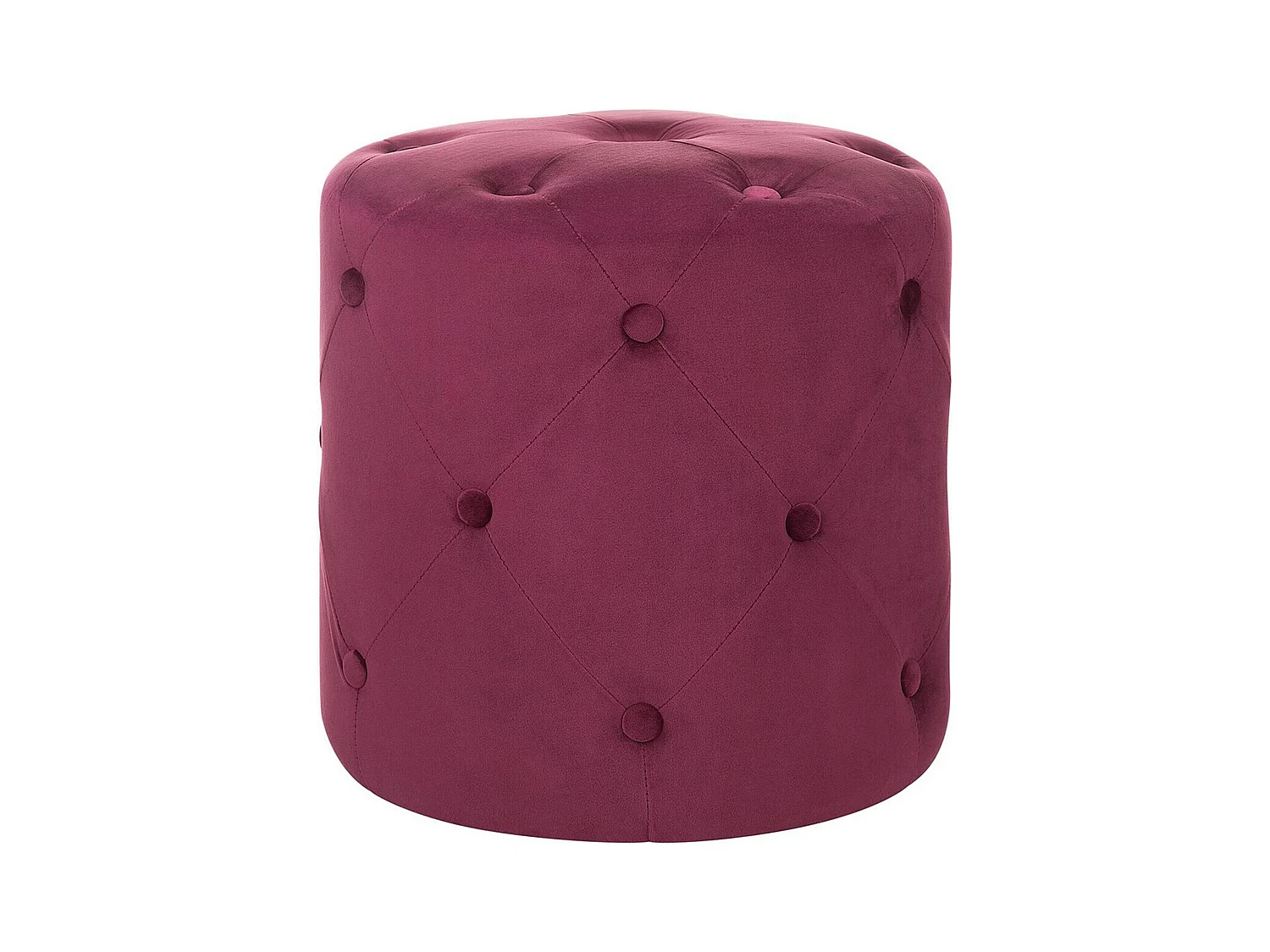 Pouf COROLLA Velours Rouge