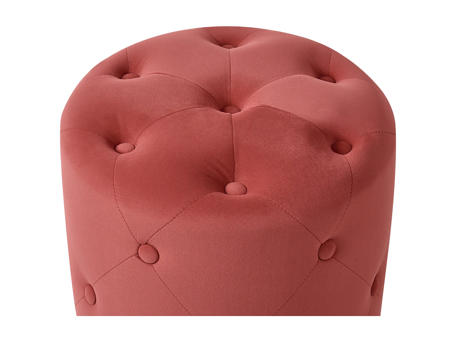 Poef COROLLA Fluweel Rood 40 cm 40 cm 40 cm