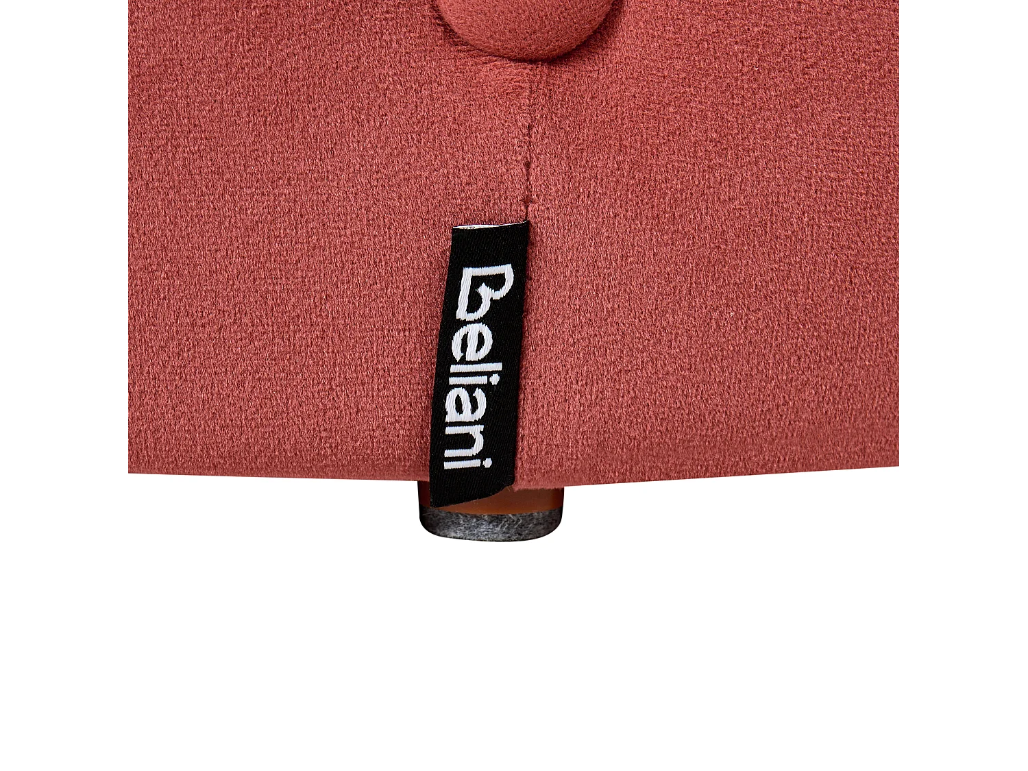 Poef COROLLA Fluweel Rood 40 cm 40 cm 40 cm