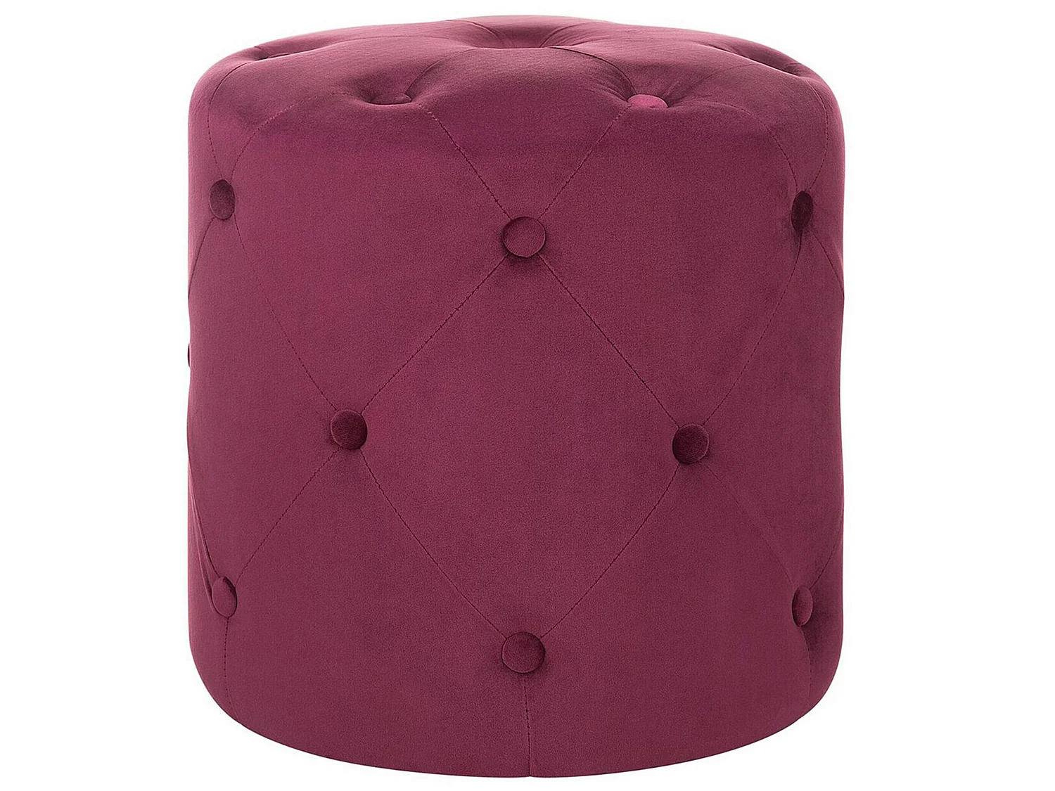 Poef COROLLA Fluweel Rood 40 cm 40 cm 40 cm