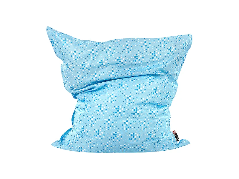 Sitzkissen Polsterbezug EPS Kugel 140x180 cm blau/weiß Pünktchen-Design Fuzzy
