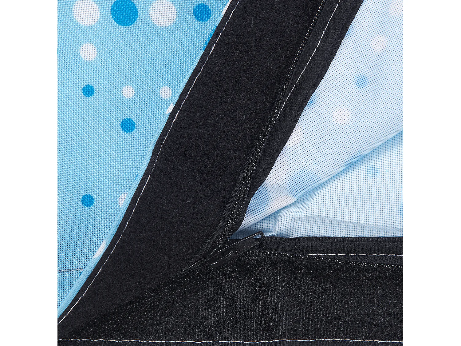 Sitzkissen Polsterbezug EPS Kugel 140x180 cm blau/weiß Pünktchen-Design Fuzzy