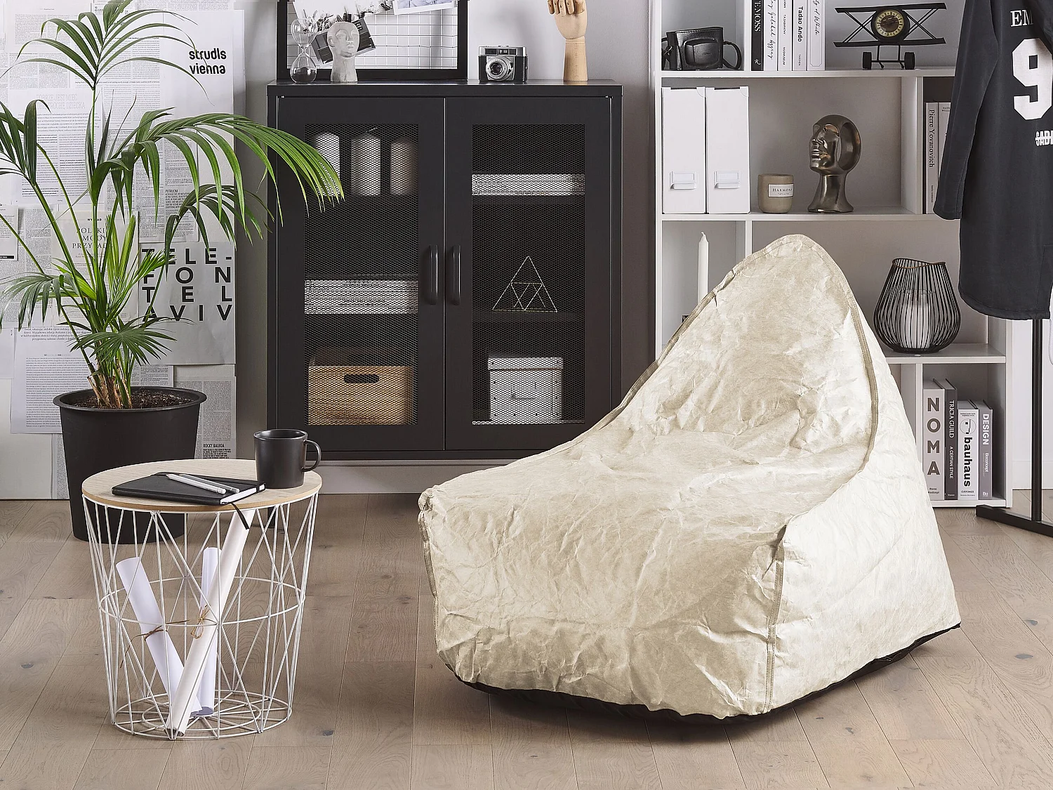 Pouf poire 200 L DROP 63 cm 75 cm Beige clair