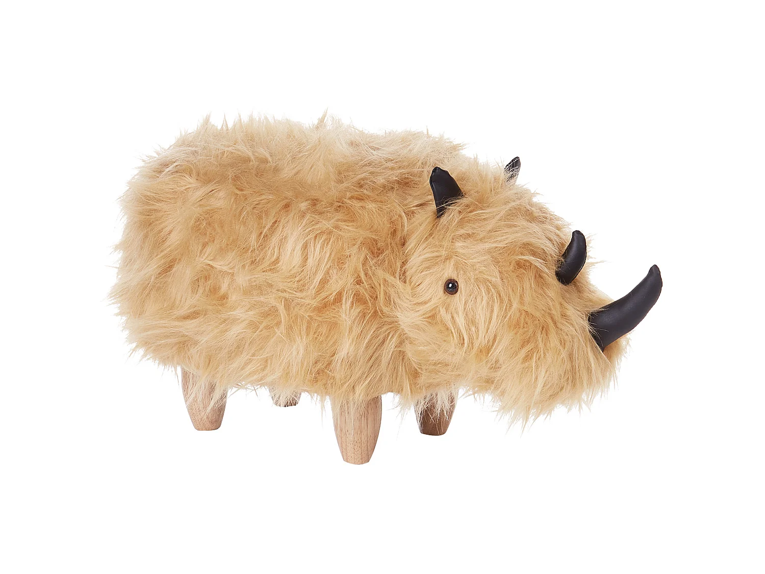 Puf animal WOOLLY Pelo sintético Arena