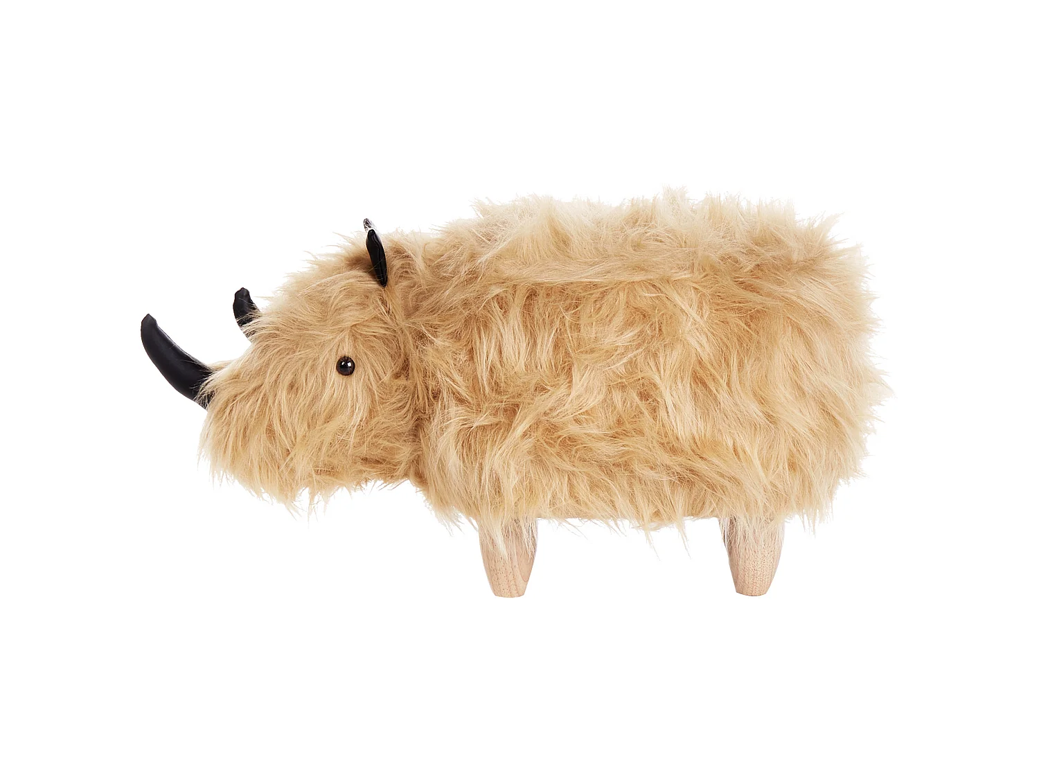 Puf animal WOOLLY Pelo sintético Arena