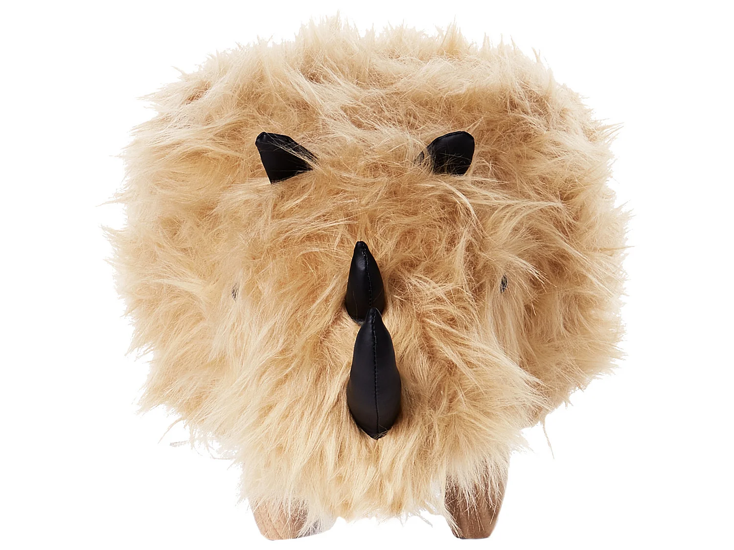 Puf animal WOOLLY Pelo sintético Arena