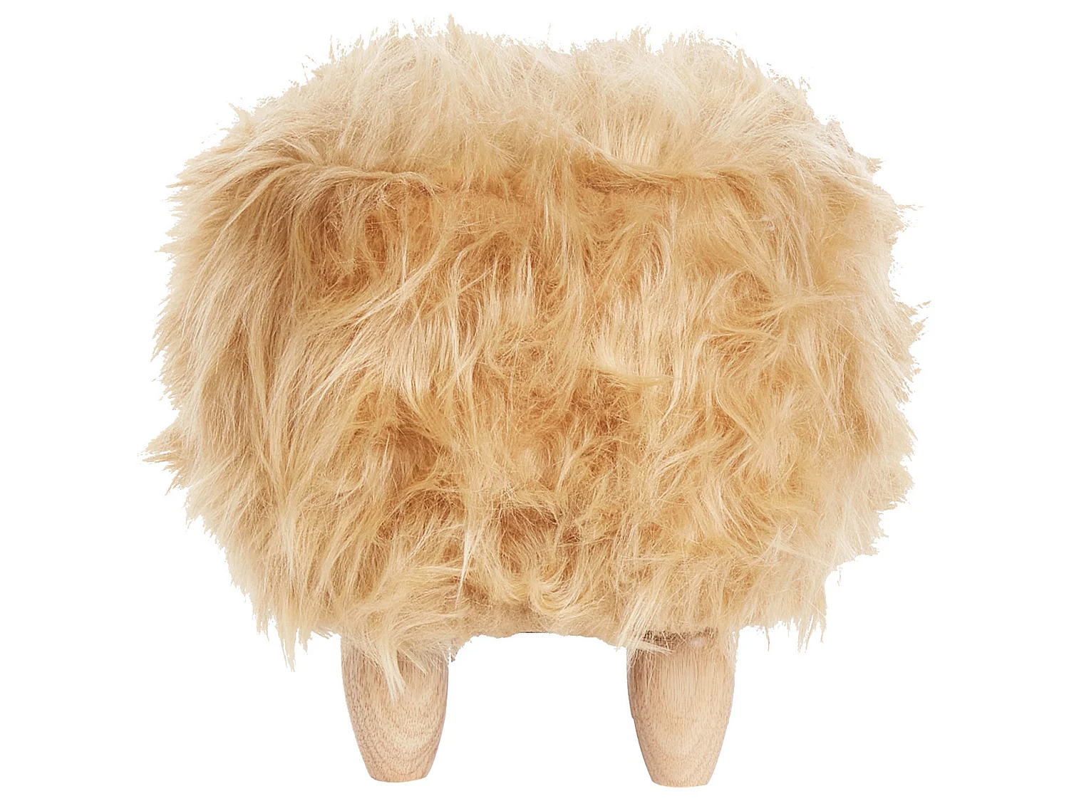 Puf animal WOOLLY Pelo sintético Arena