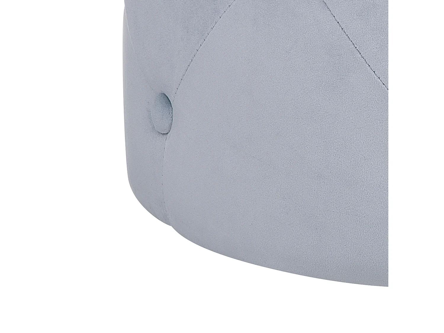 Poef COROLLA Fluweel Lichtgrijs 40 cm 40 cm 40 cm