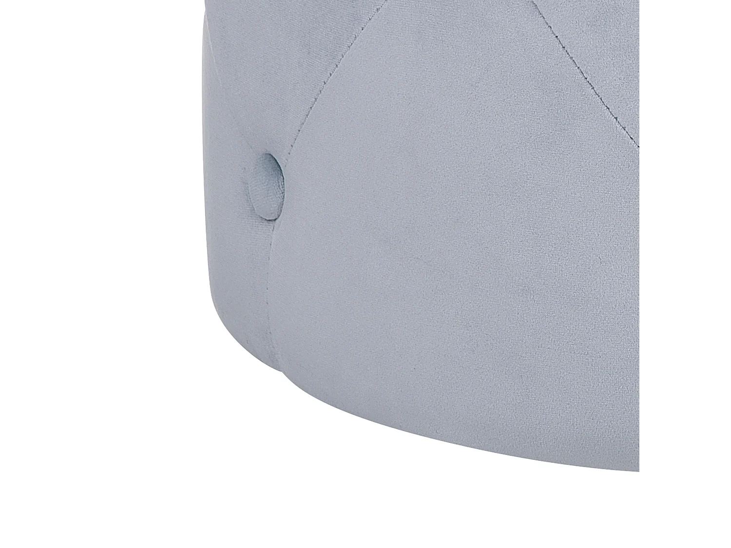 Poef COROLLA Fluweel Lichtgrijs 40 cm 40 cm 40 cm