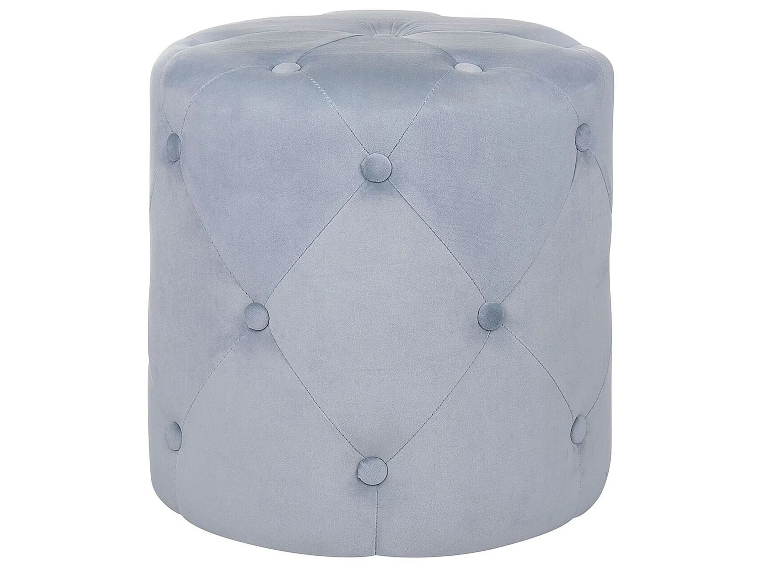 Pouf COROLLA Velours Gris clair 40 cm 40 cm 40 cm