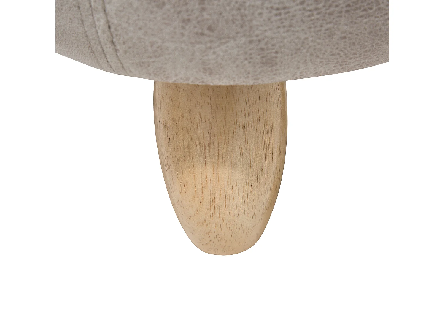 Pouf in tessuto similpelle grigio chiaro RHINO