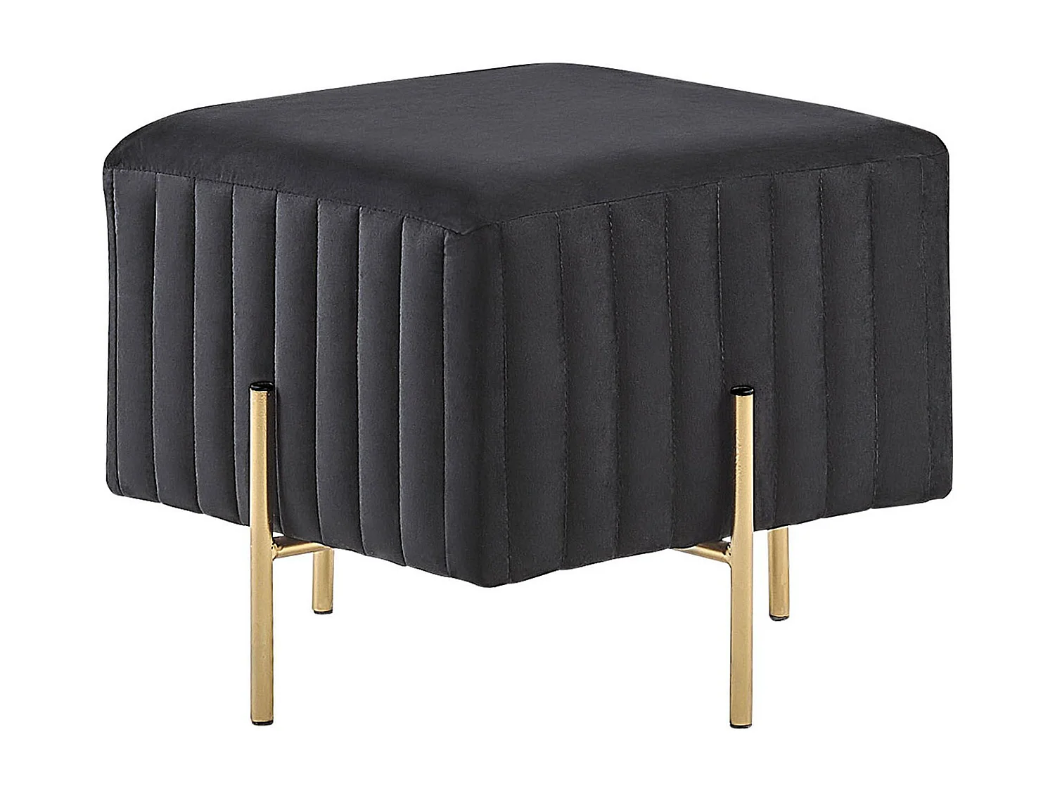 Hocker DAYTON Fluweel Zwart