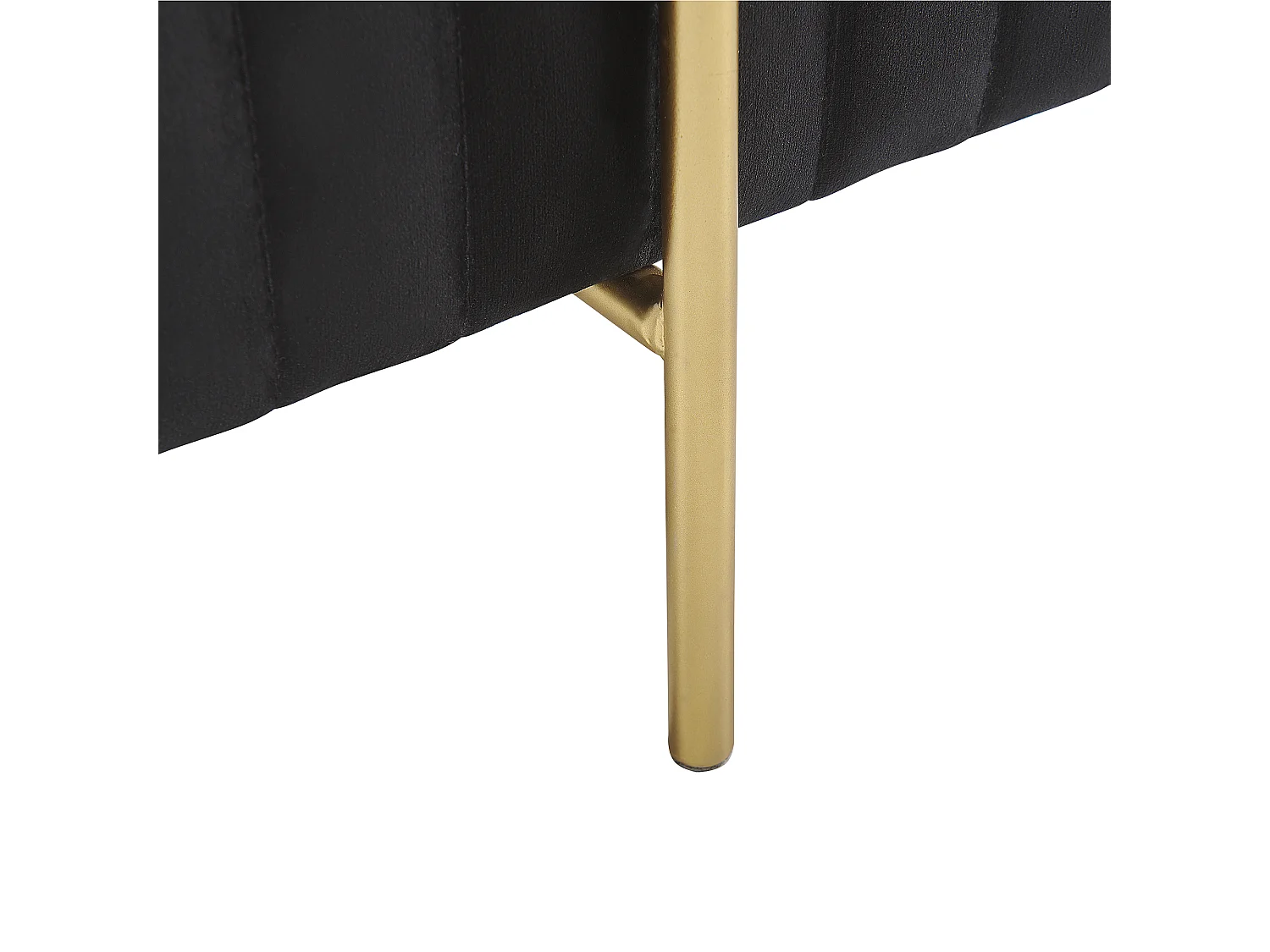 Hocker DAYTON Samtstoff Schwarz