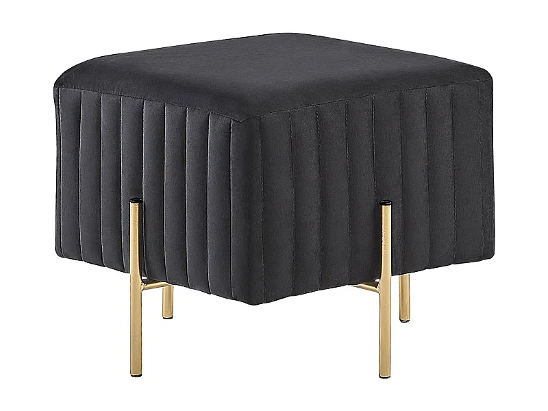 Hocker DAYTON Samtstoff Schwarz