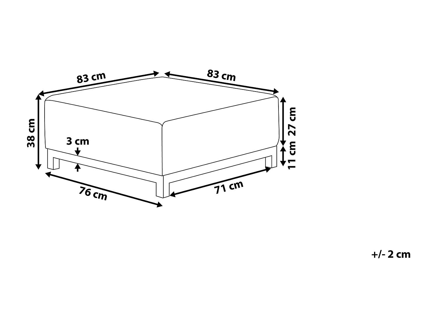 Otomana ROVIGO Beżowy