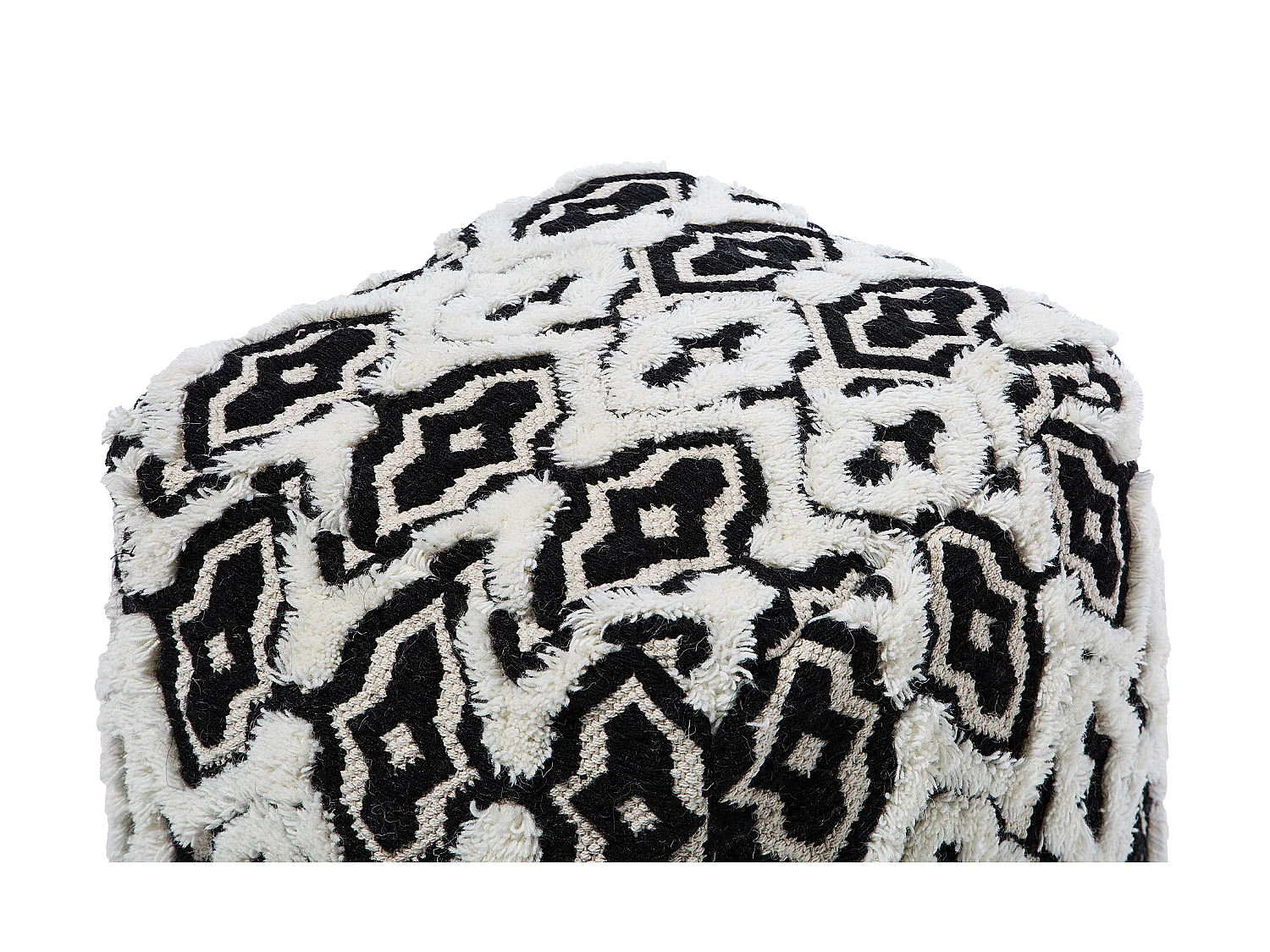 Puf ORAI Lana Negro/Blanco 45 cm 45 cm 45 cm