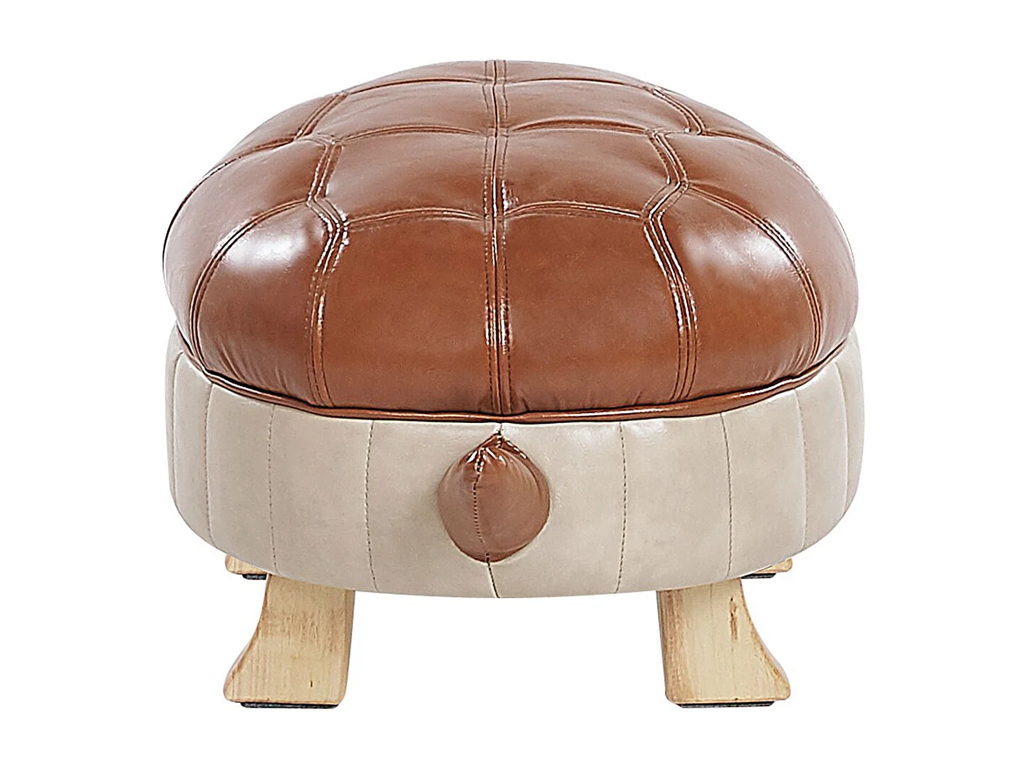 Dierenpoef TURTLE Kunstleer Bruin