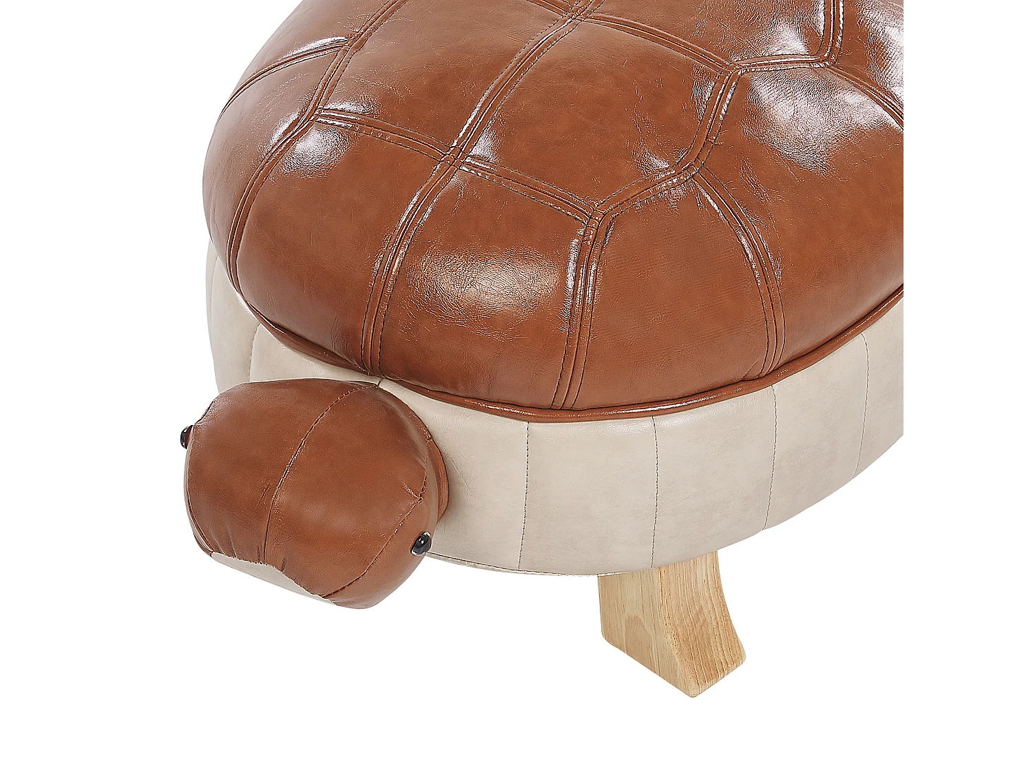 Dierenpoef TURTLE Kunstleer Bruin