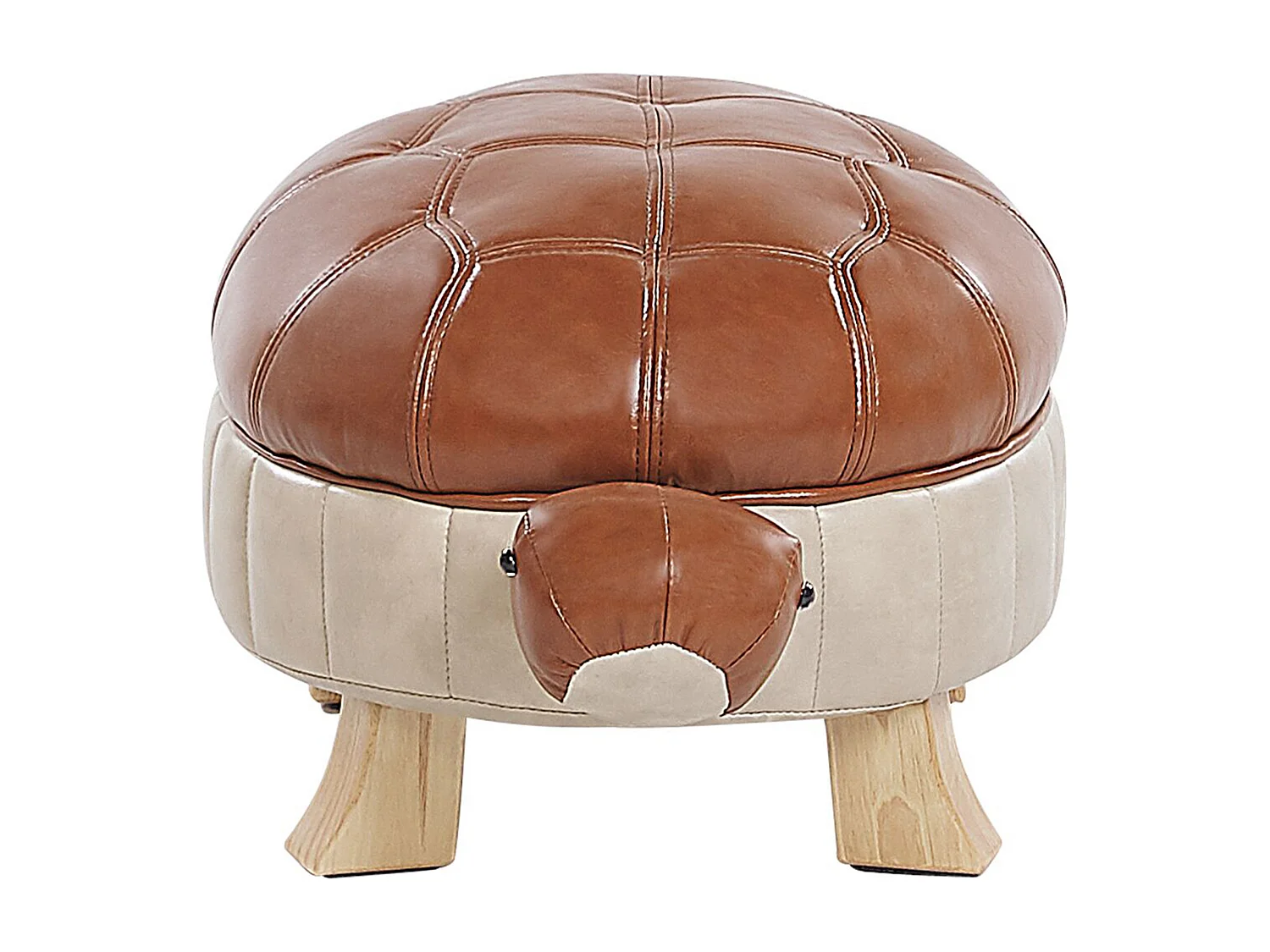 Tierhocker TURTLE Kunstleder Braun