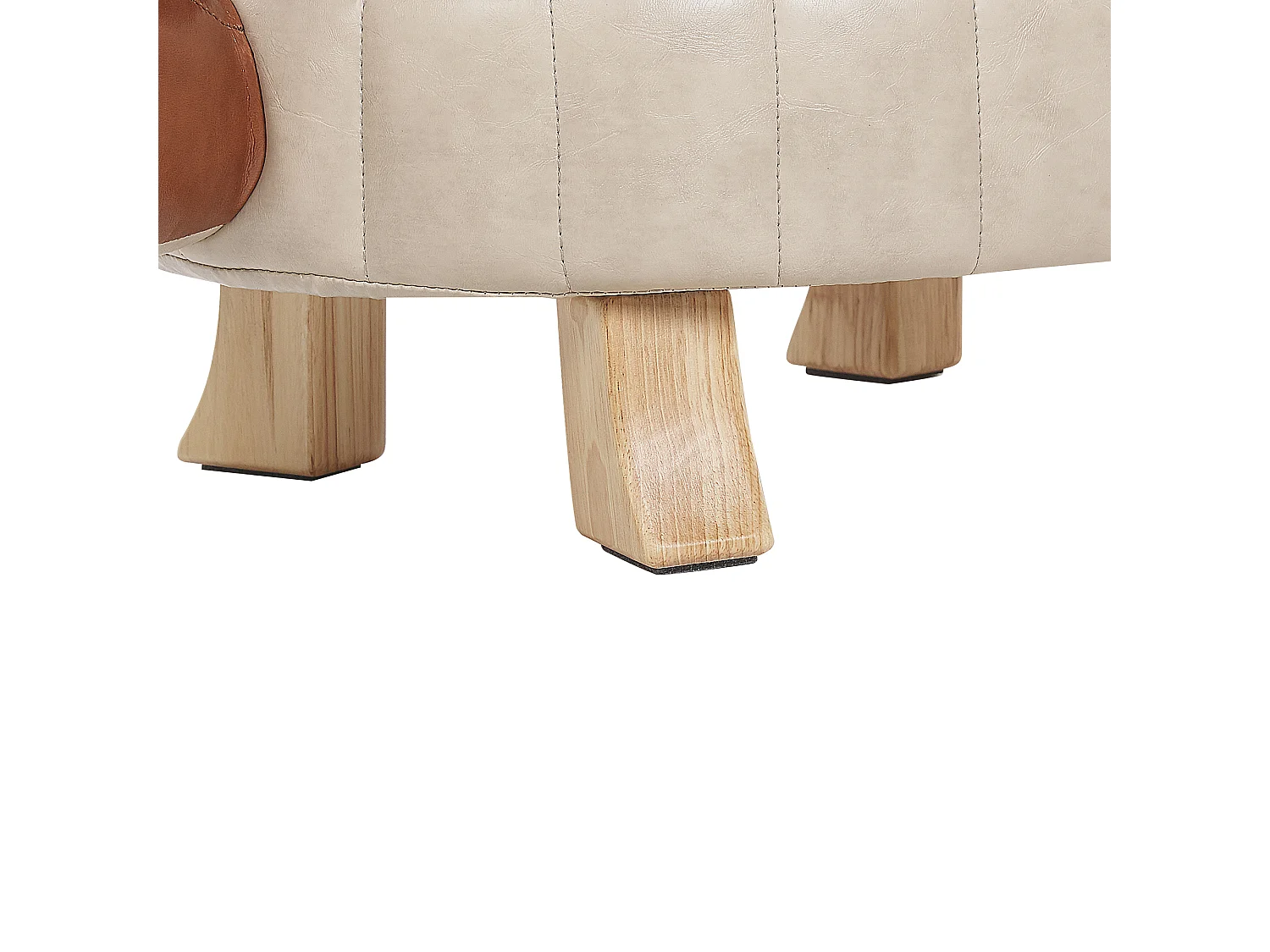 Tierhocker TURTLE Kunstleder Braun