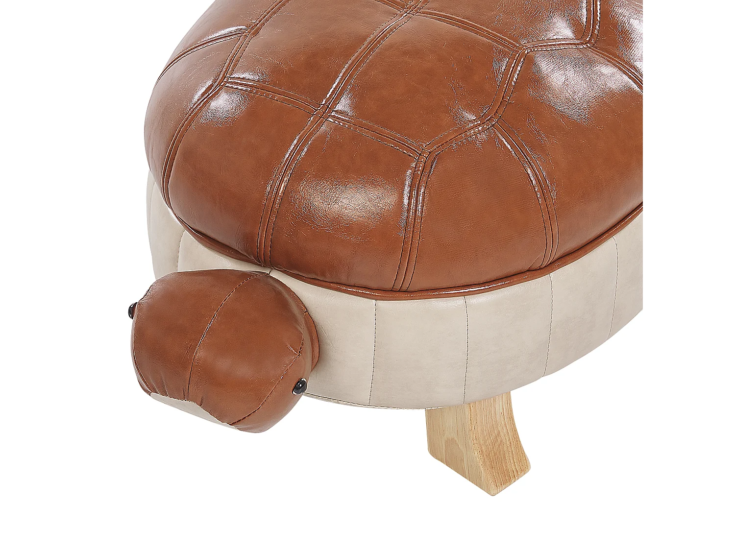 Dierenpoef TURTLE Kunstleer Bruin