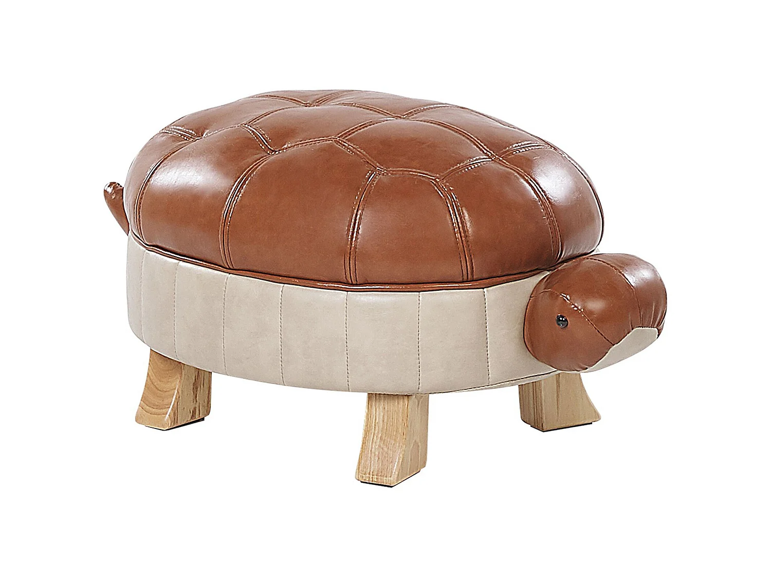 Dierenpoef TURTLE Kunstleer Bruin