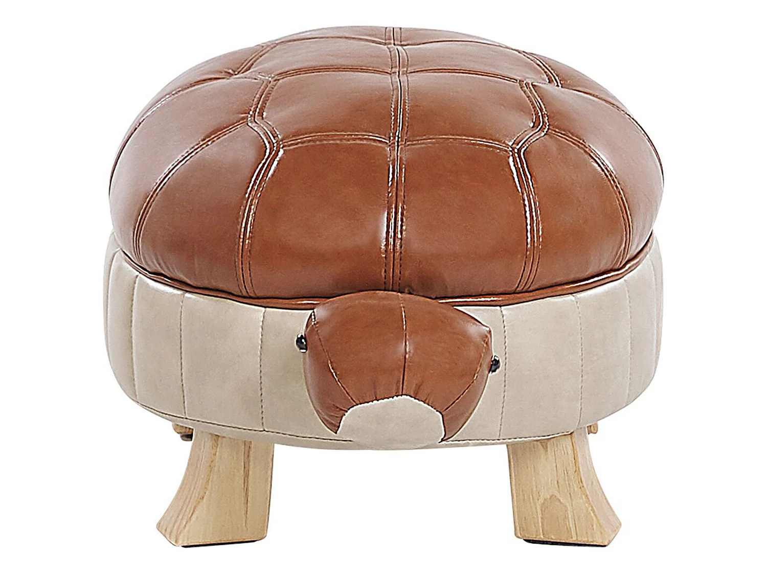 Dierenpoef TURTLE Kunstleer Bruin