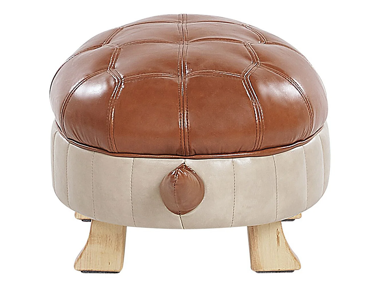 Dierenpoef TURTLE Kunstleer Bruin