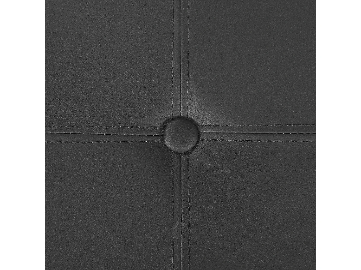 Puf ze schowkiem MARYLAND Ekoskóra Czarny 38 cm 38 cm 40 cm