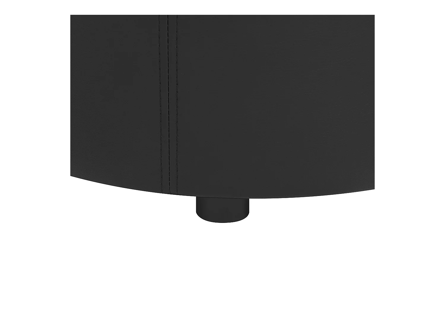 Pouf de rangement MARYLAND Cuir PU Noir