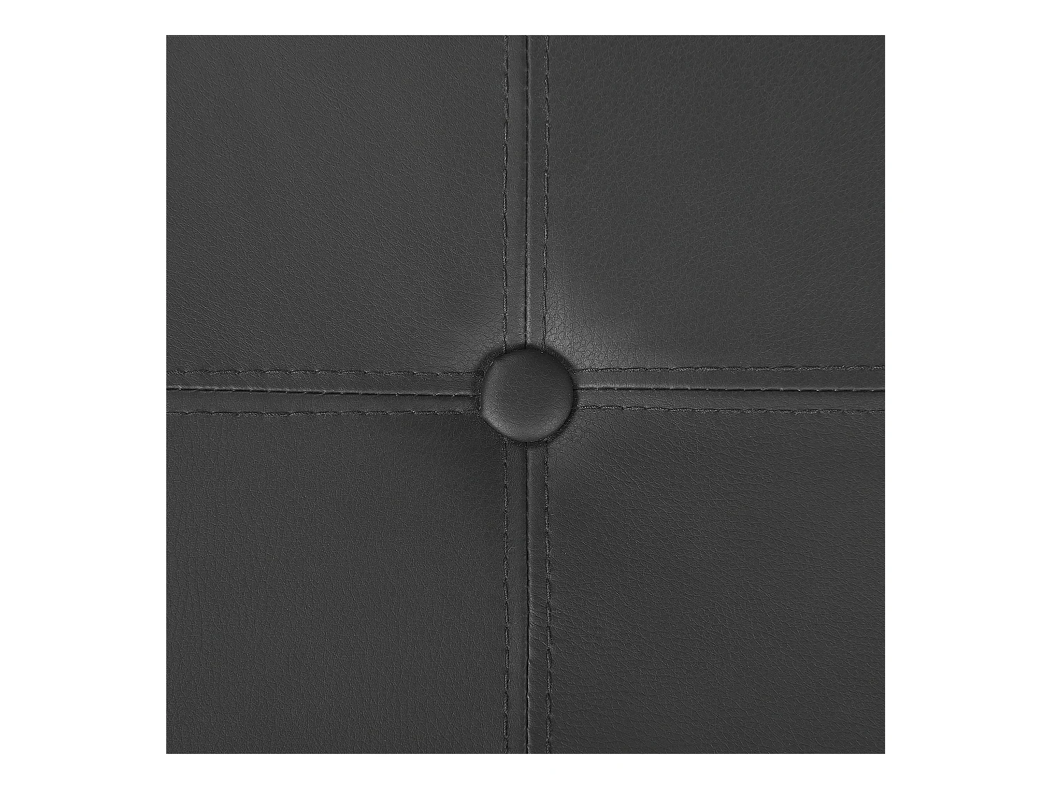 Pouf de rangement MARYLAND Cuir PU Noir