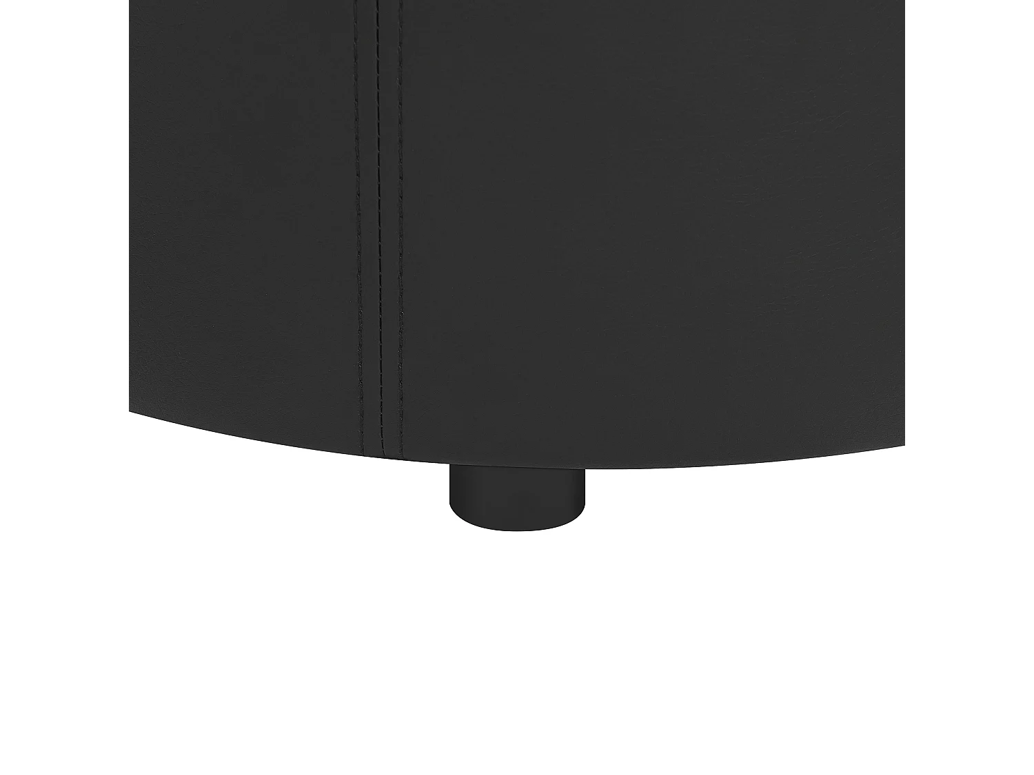 Pouf de rangement MARYLAND Cuir PU Noir