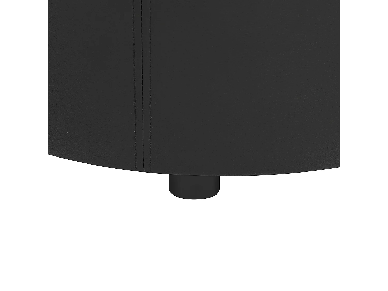 Pouf de rangement MARYLAND Cuir PU Noir