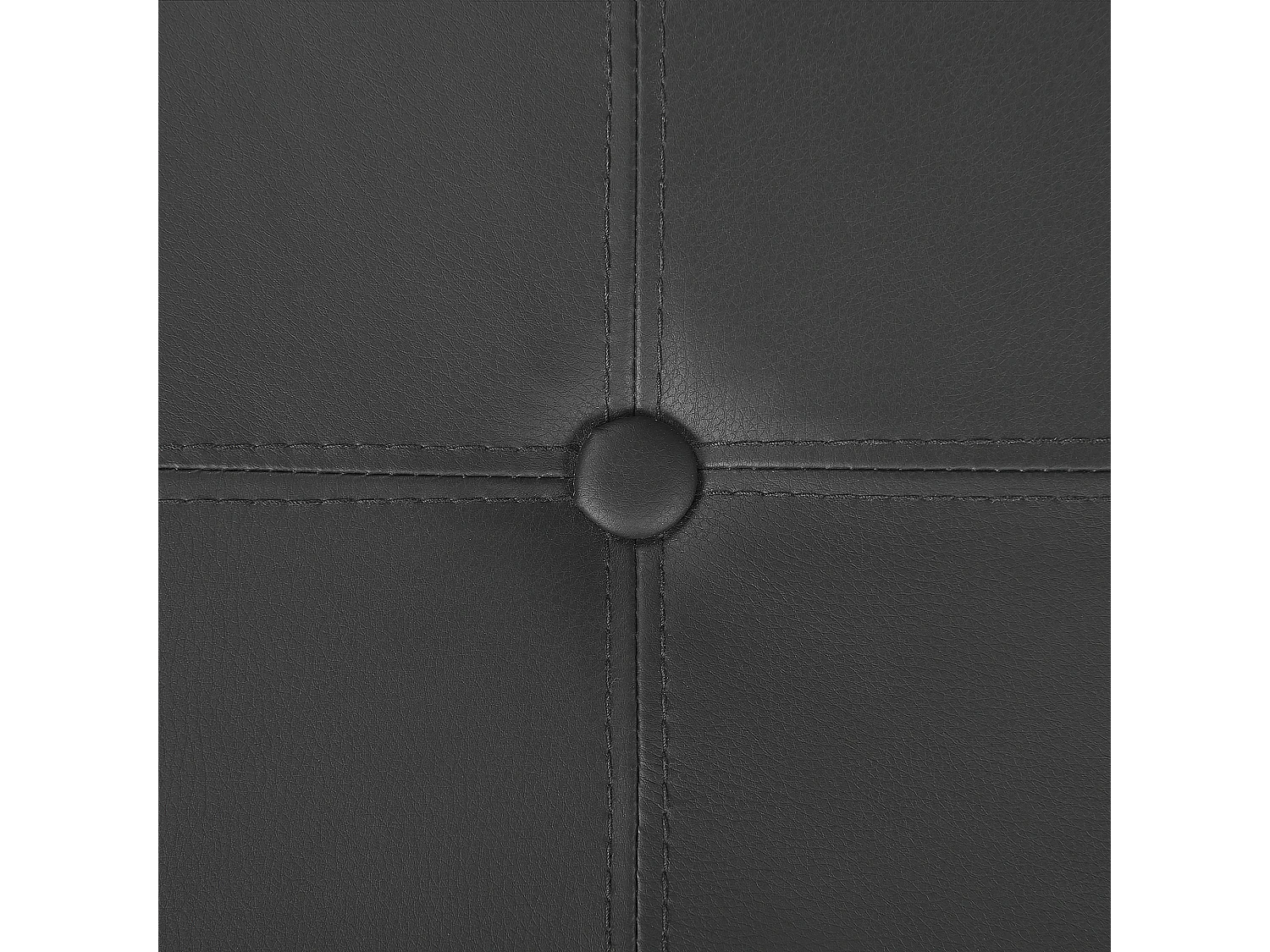 Pouf de rangement MARYLAND Cuir PU Noir